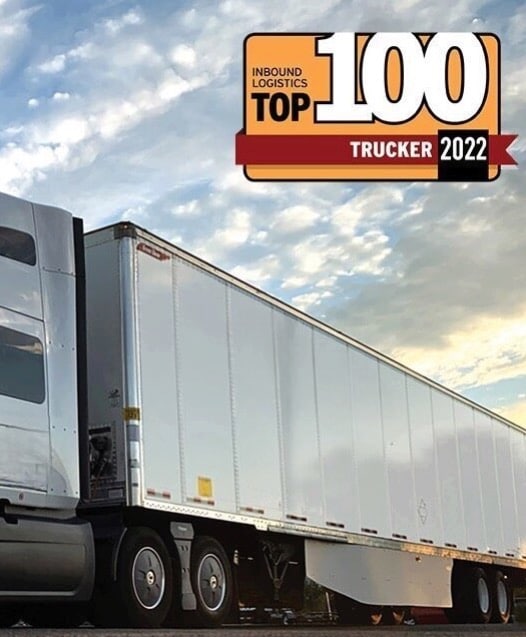 Named Top 100 Trucker by Inbound Logistics for 2022